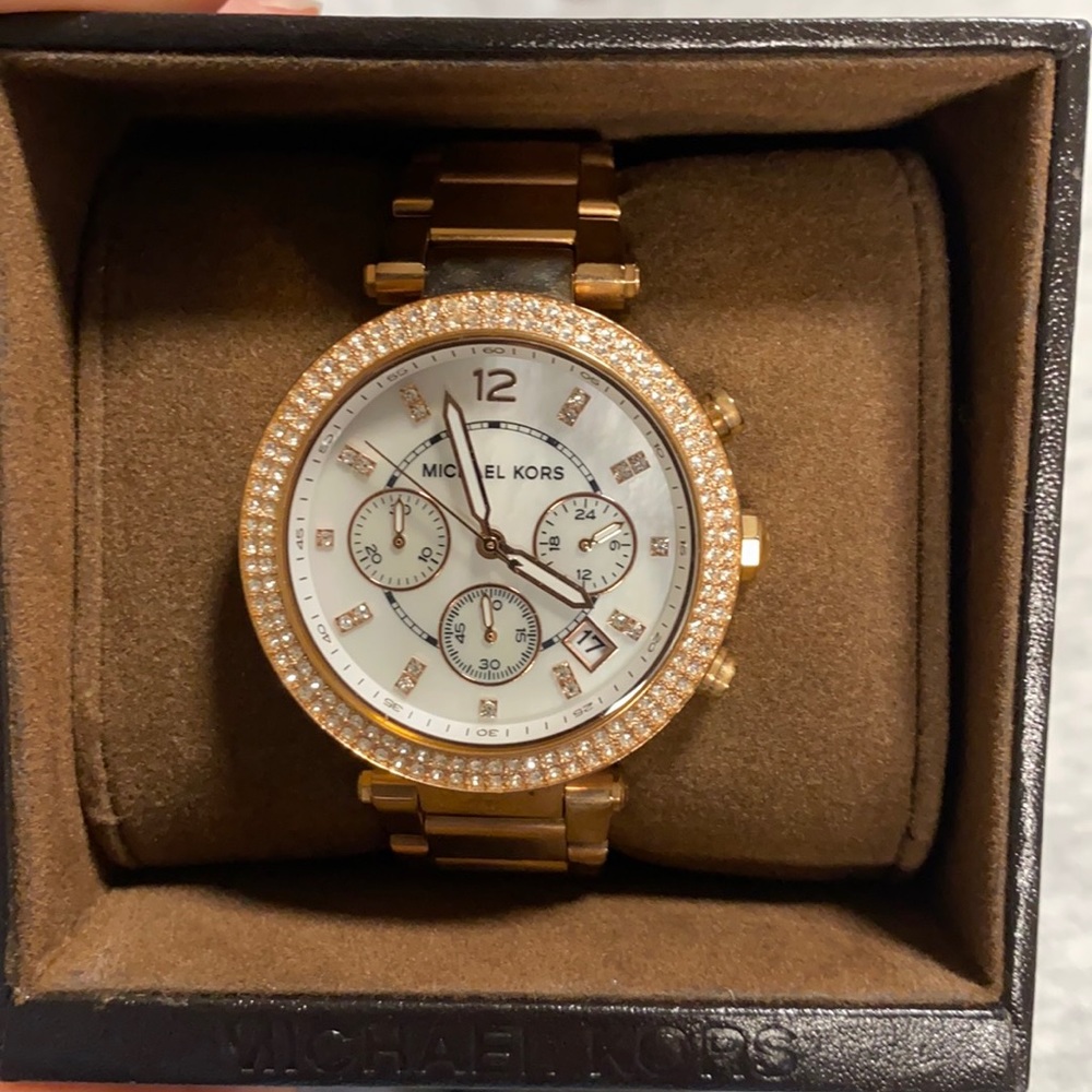 Rose gold Michael Kors watch